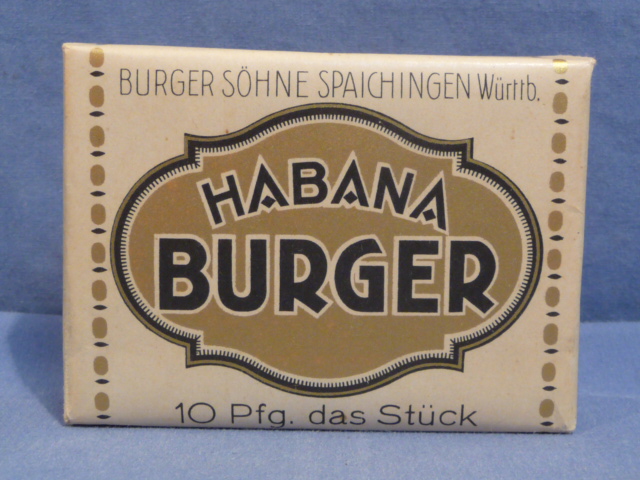 Original WWII Era German Pack of HABANA BURGER Cigarellos