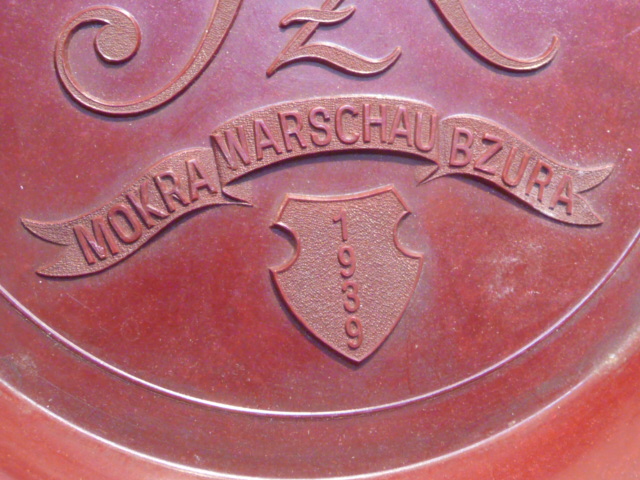 Original WWII Era German Panzer Rgt. 35 Commemorative Bowl, Red Bakelite