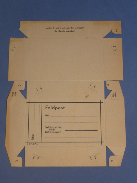 Original WWII German Soldier's Small Feldpost Box, UNASSEMBLED!