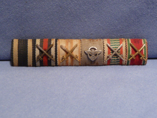 Original Nazi German 6 Position Ribbon Bar, 1914 Iron Cross
