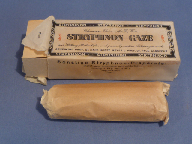 Original WWII German STRYPHNON-GAZE Sterile Dressing