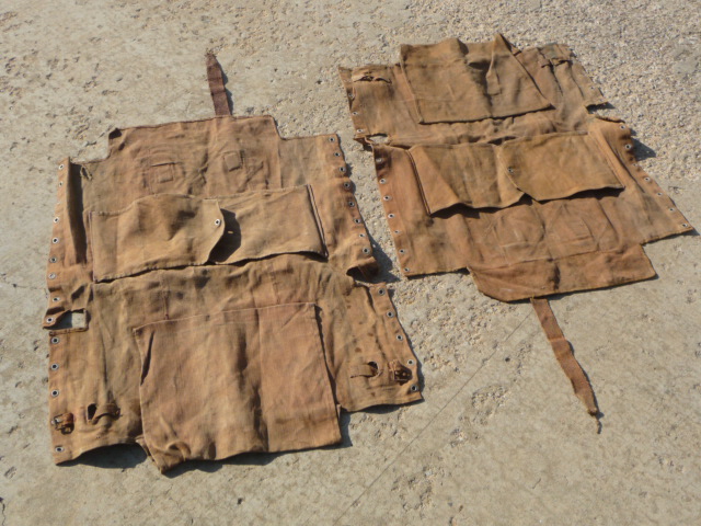 Original WWII German Canvas Supports for the Portable Medical Stretcher