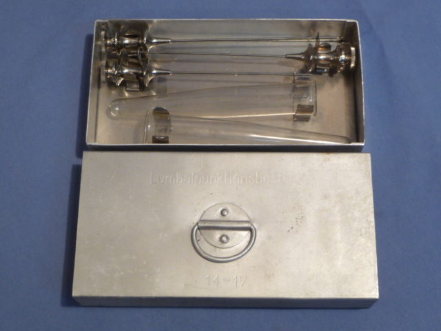 Original WWII German Medical Lumbar Puncture Set, Lumbalpunktionsbesteck