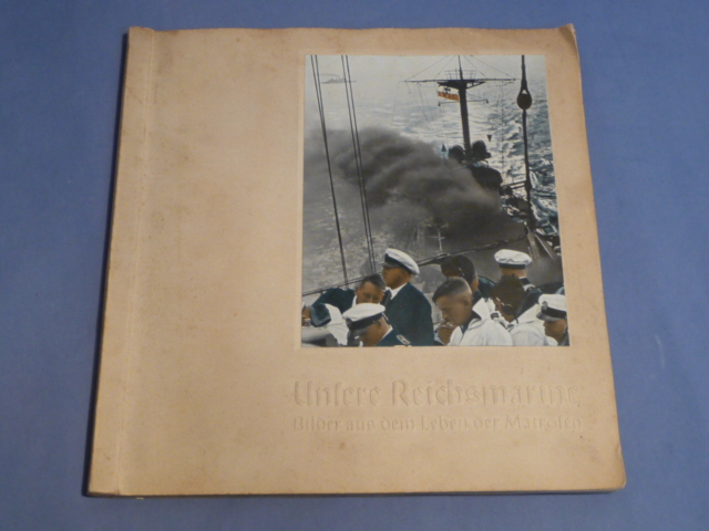 Original Pre-WWII German Cigarette Card Album, Unsere Reichsmarine