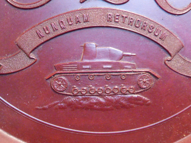 Original WWII Era German Panzer Rgt. 31 Commemorative Bowl, Red Bakelite