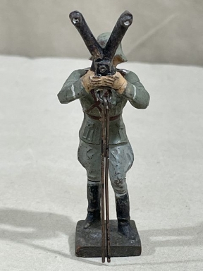 Original Nazi Era German Toy Soldier with Rabbit Ear Binoculars, LINEOL