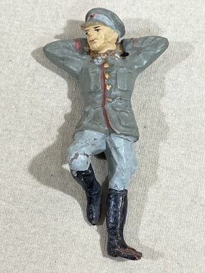 Original Nazi Era German Toy Soldier Taking a Break, Elastolin