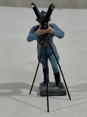 Original Nazi Era German French Toy Soldier with Range Finder, LINEOL