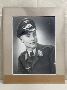 Original WWII Era German Luftwaffe Soldier's Matted Photograph