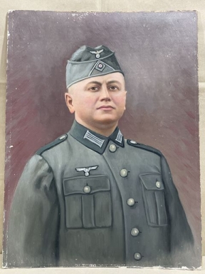 Original WWII German Oil Painting of a Heer (Army) Soldier