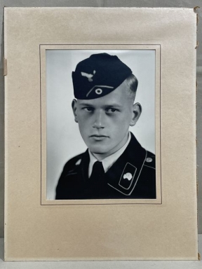 Original Nazi Era German Early PANZER Soldier's Photograph, Matted