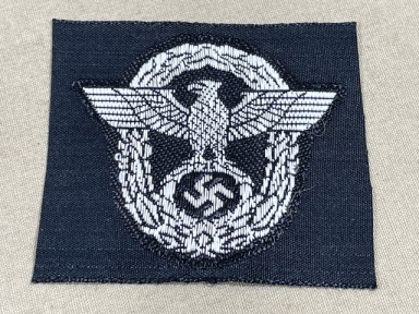 Original WWII German Panzer Police M43/Overseas Cap Insignia