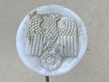 Original Nazi Era German Glass Stick Pin with National Eagle