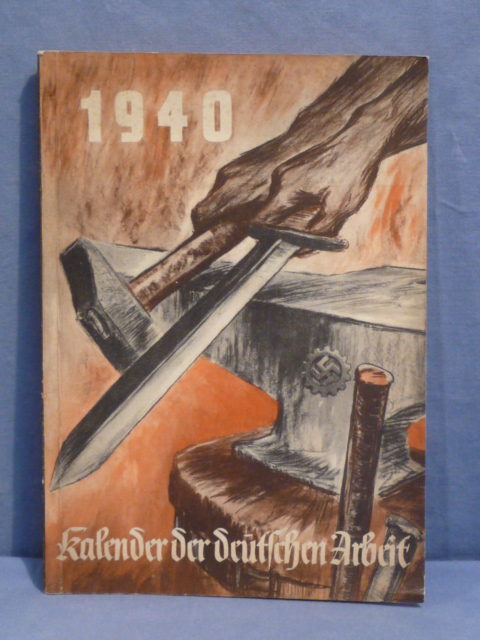 Original WWII German DAF Calendar Book of Work, Kalender der deutschen Arbeit