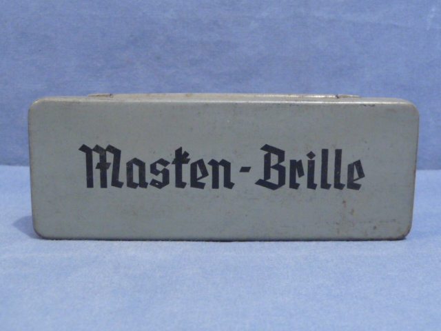 Original WWII German Masken-Brille (Gas Mask Glasses) Case w/Prescription Card
