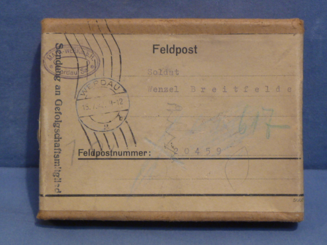 Original WWII German Soldier's Small Feldpost Box