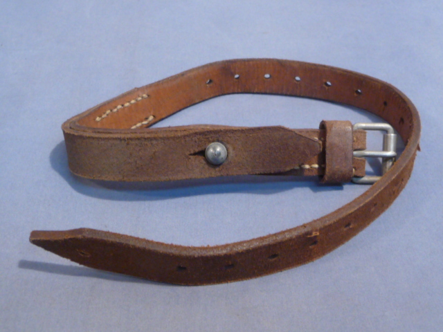 GERMAN ARMY WWII WW2 REPRO BLACK LEATHER LIGHT Y-STRAPS Rbnr 