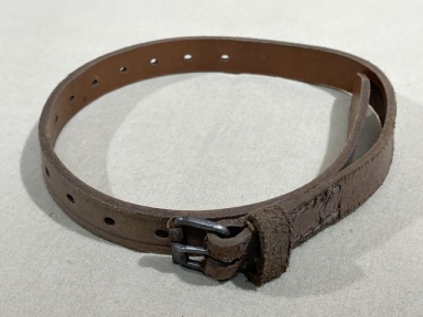 Original WWII German Soldier's Brown Leather Utility Strap, UNISSUED