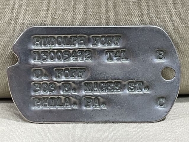 Original WWII US GI Next-Of-Kin Dog Tag