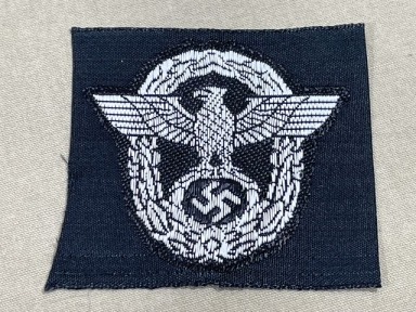 Original WWII German Panzer Police M43/Overseas Cap Insignia