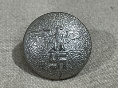 Original Nazi Era German NSDAP SILVER Tunic Button, 21mm RZM Marked