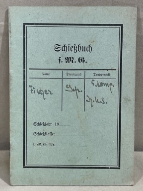 Original WWII German Soldier's Schiebuch (Shooting Book) for HEAVY MG