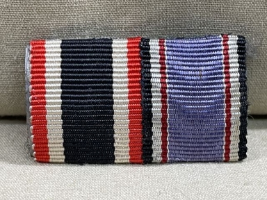 Original WWII German Two-Position Ribbon Bar, War Merit Cross w/o Swords