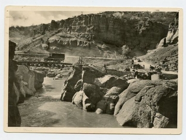 Original WWII German Our Waffen-SS Series Photo Postcard, Advance Over Pass Roads