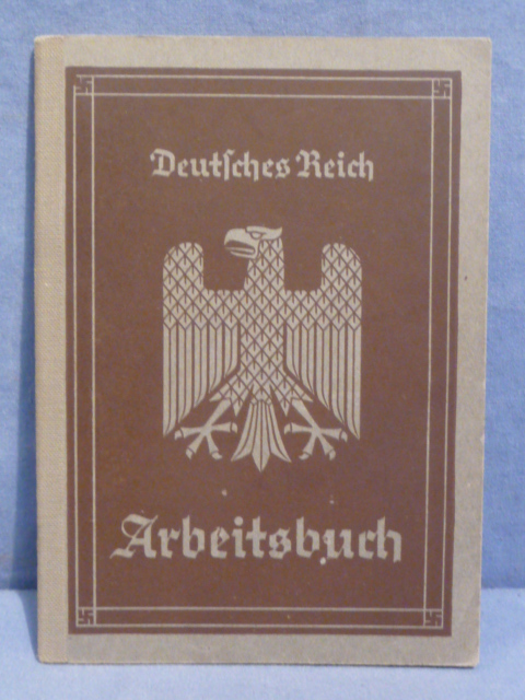 Original WWII German Arbeitsbuch, 1st Type