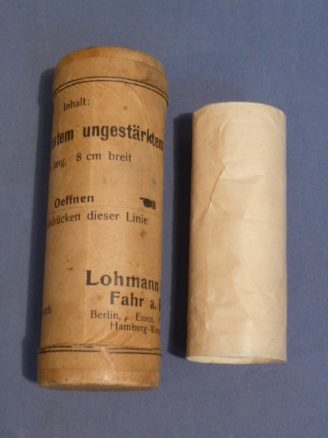 Original WWII Era German Gauze Bandage in Cardboard Container