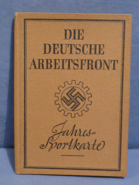 Original WWII German DAF Yearly Sports Record Book