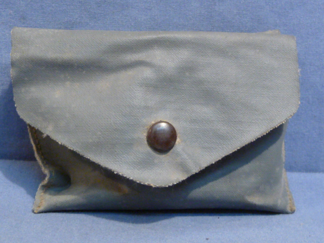 Original WWII German Gray Synthetic Leather Goggles CASE, Unissued