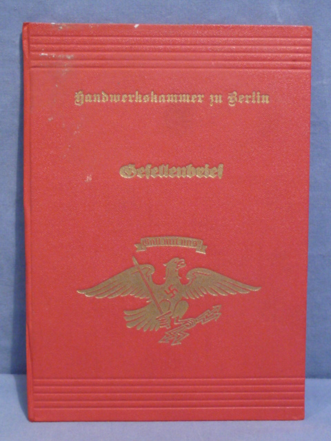 Original WWII German Journeyman's Certificate, Gesellenbrief