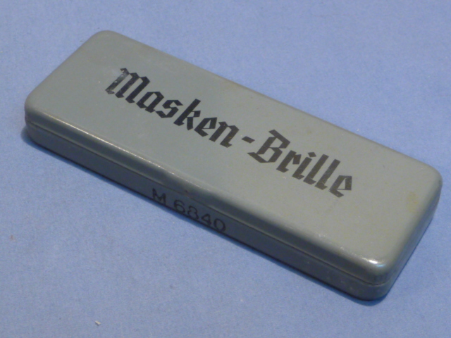Original WWII German Soldier's Gas Mask Glasses Case, UNISSUED!
