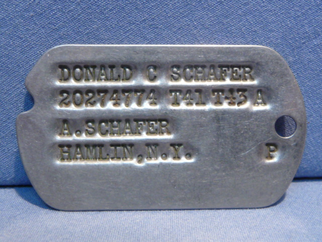 Original WWII US GI Next-Of-Kin Dog Tag