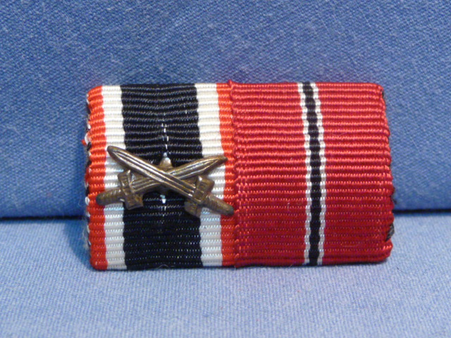 Original WWII German Two-Position Ribbon Bar, War Merit Cross, UNISSUED