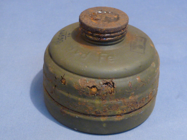 Original WWII German FE37R Gas Mask Filter w/Cap