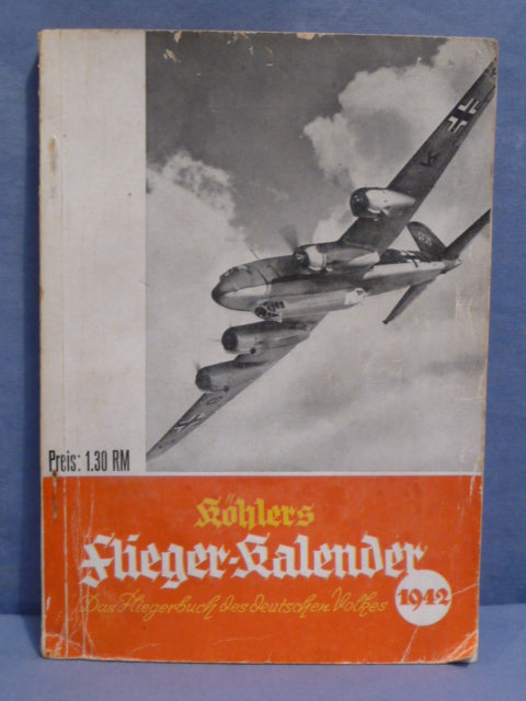 Original WWII German Flyer Book of the German People, Flieger-Kalender
