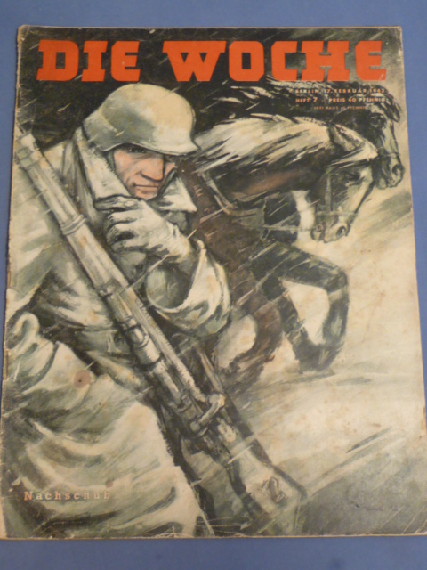 Original WWII German Magazine Die Woche, February 1943