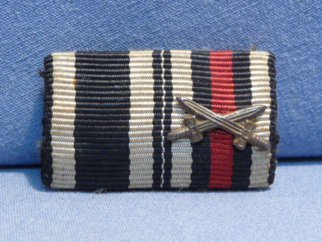 Original Pre-WWII German Two-Position Ribbon Bar, 1914 Iron Cross 2nd Cl.