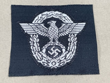 Original WWII German Panzer Police M43/Overseas Cap Insignia
