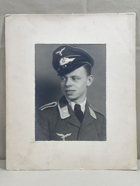 Original WWII German Luftwaffe (Air Force) NCO's Matted Photograph
