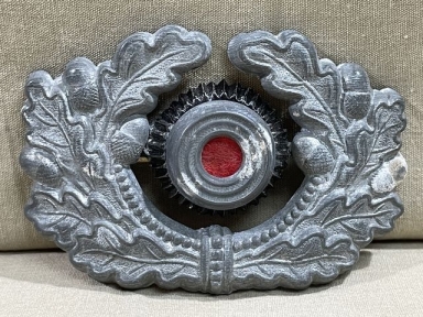 Original WWII German Army (Heer) Visor Cap Wreath and Cockade, Incomplete