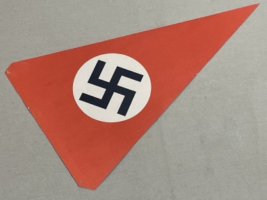 Original Nazi Era German Paper Party Rally Pennant Flag for Hanging