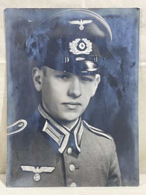Original WWII German NCO Soldier's Large Photograph, Waffenrock