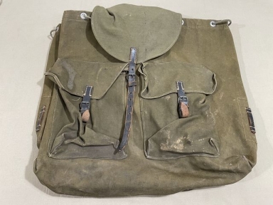 Original WWII German Army Combat Rucksack with Added Shoulder Straps