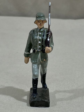 Original Nazi Era German Army Toy Soldier Marching, SCHUSSO