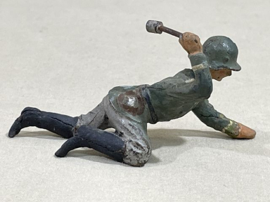 Original Nazi Era German Crawling Toy Soldier Throwing Grenade