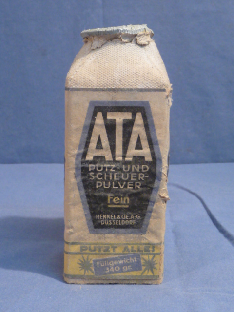 Original WWII Era German ATA Brand Dish Washing Powder, PUTZ UND SCHEUERPULVER