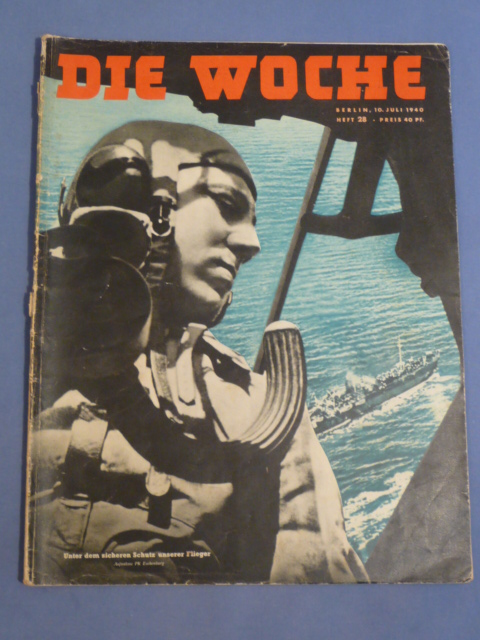 Original WWII German Magazine Die Woche, July 1940